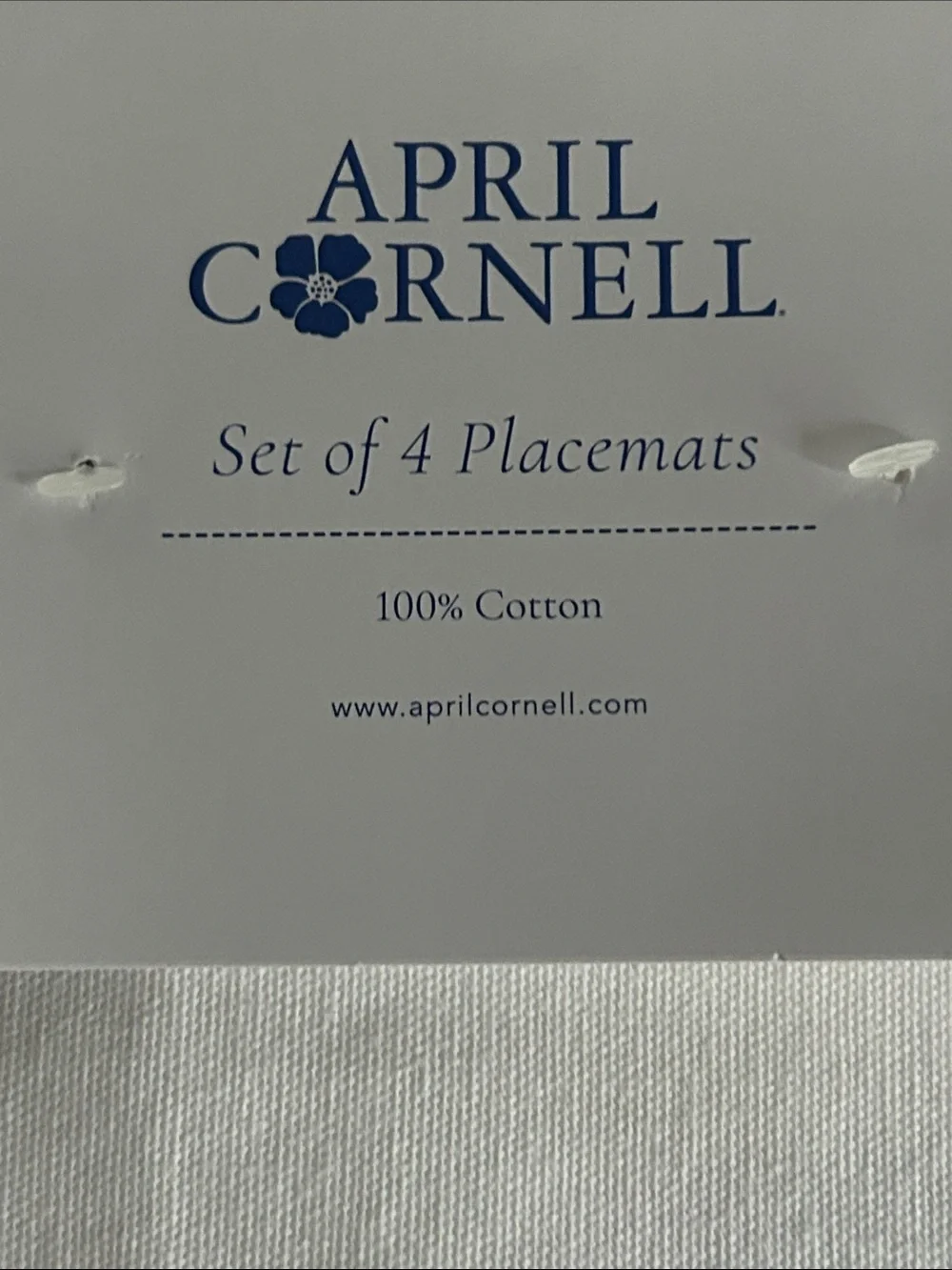 April Cornell Linens Set of 4 Placemats Strawberry Motif NWT 100% Cotton